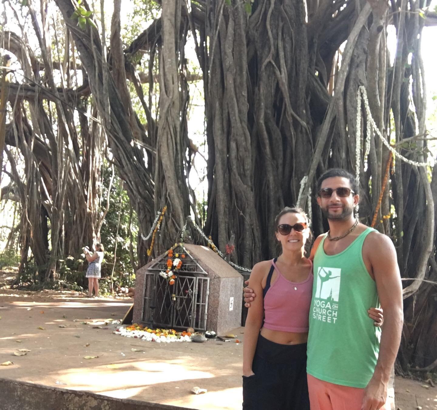 Throwback to our trip to Goa just before the pandemic started. We rented a scooter for the week and explored. We came across this banyan tree with a small Hanuman deity in front. The road literally went between the roots of the tree! We hope to go ba