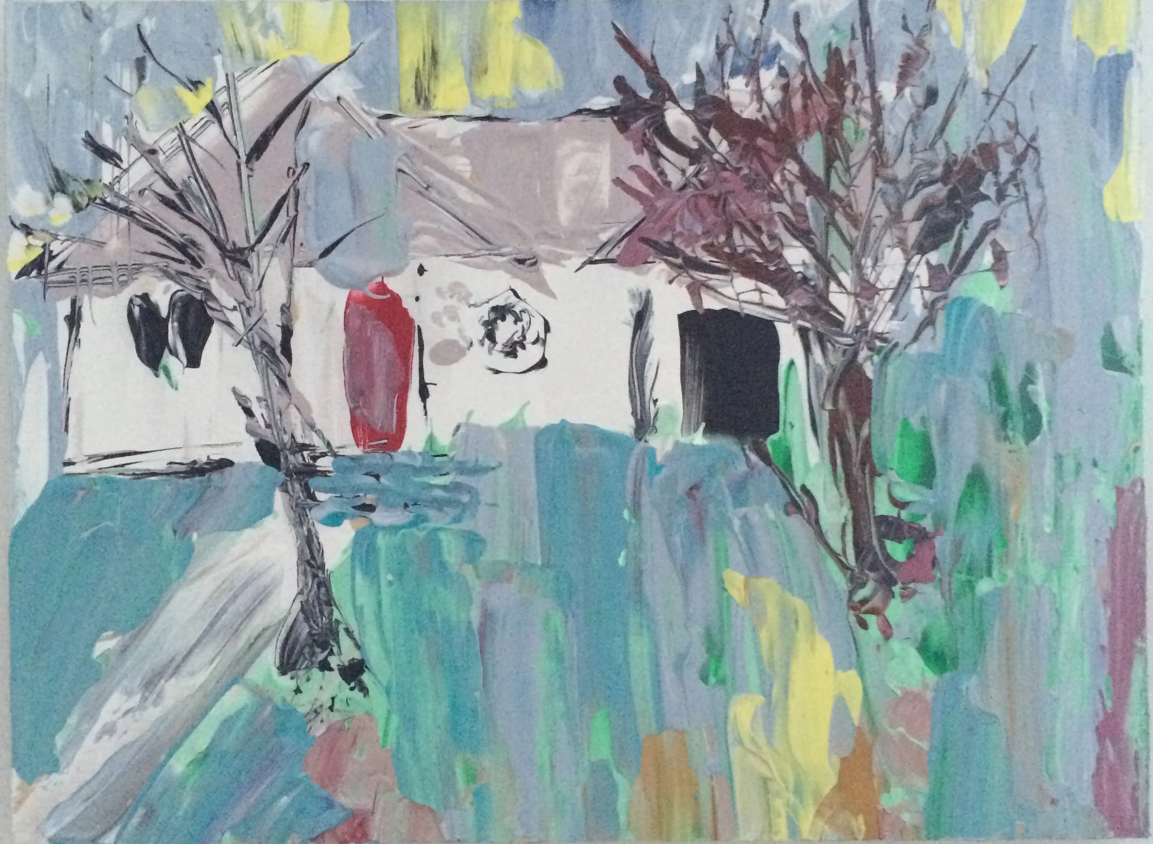 6527 Best - Acrylics on Birchwood Cradleboard - 12" x 9"