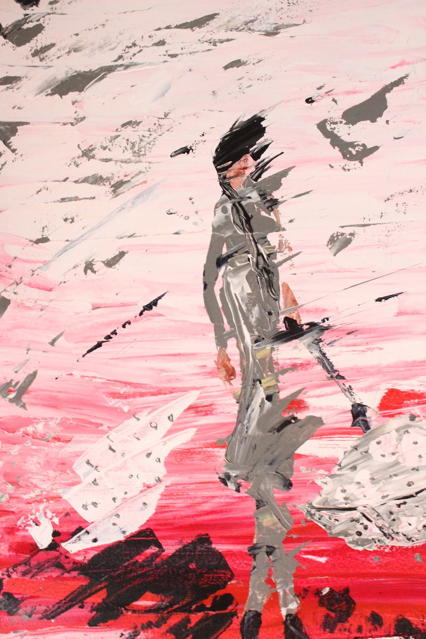 Whoosh - 24" X 30" - Acrylic on 300 lbs watercolor paper