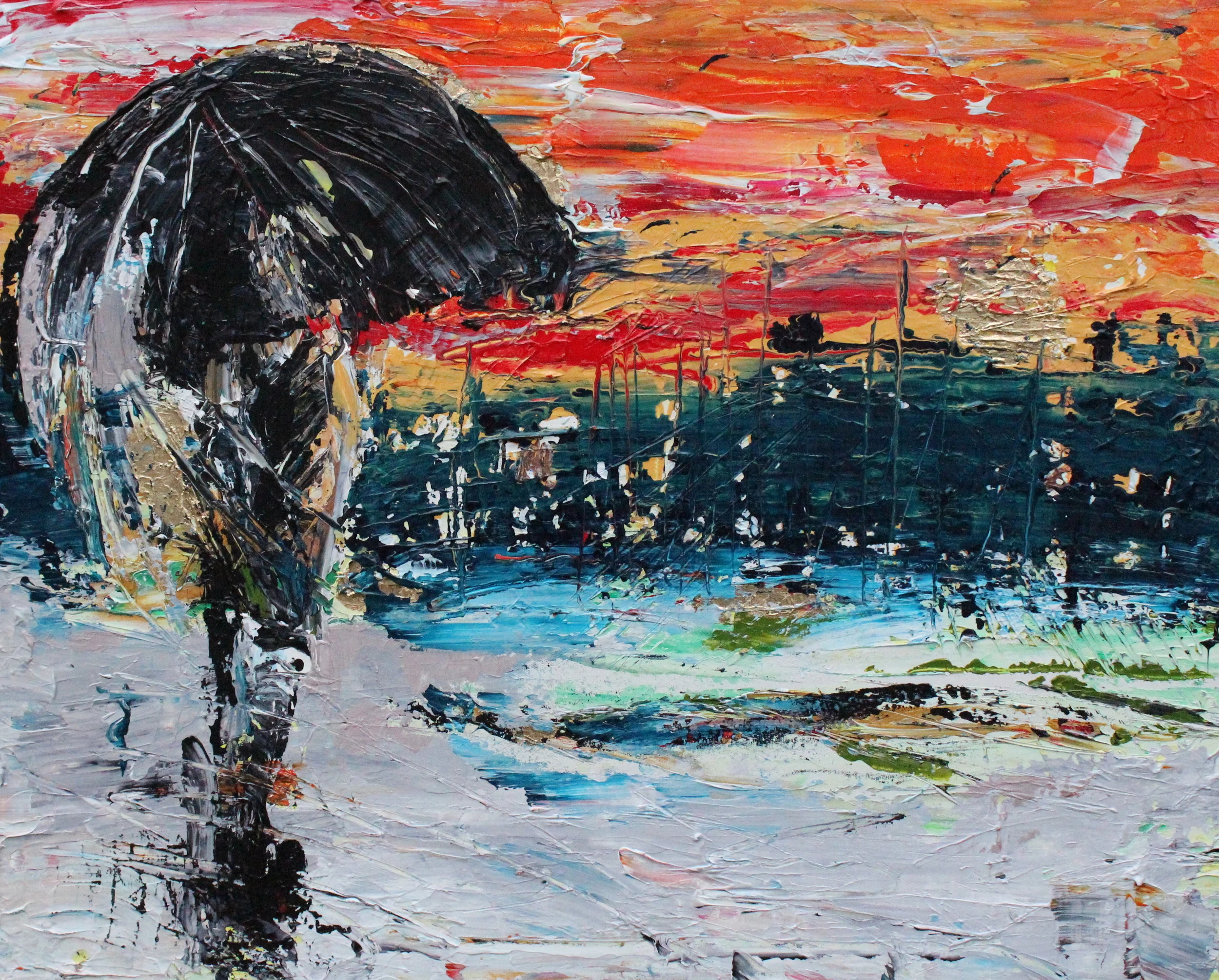 She brought the whole storm with her... 30" X 24" - Acrylic on canvas