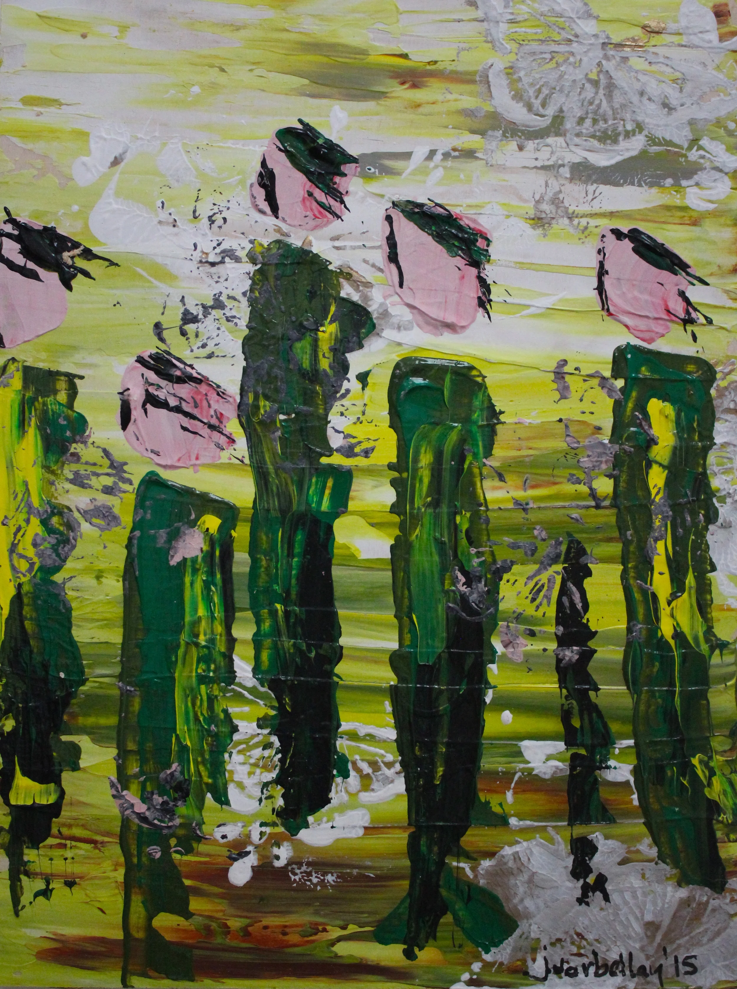 The Fold - 9" X 12" - Acrylic on Birchwood Cradleboard
