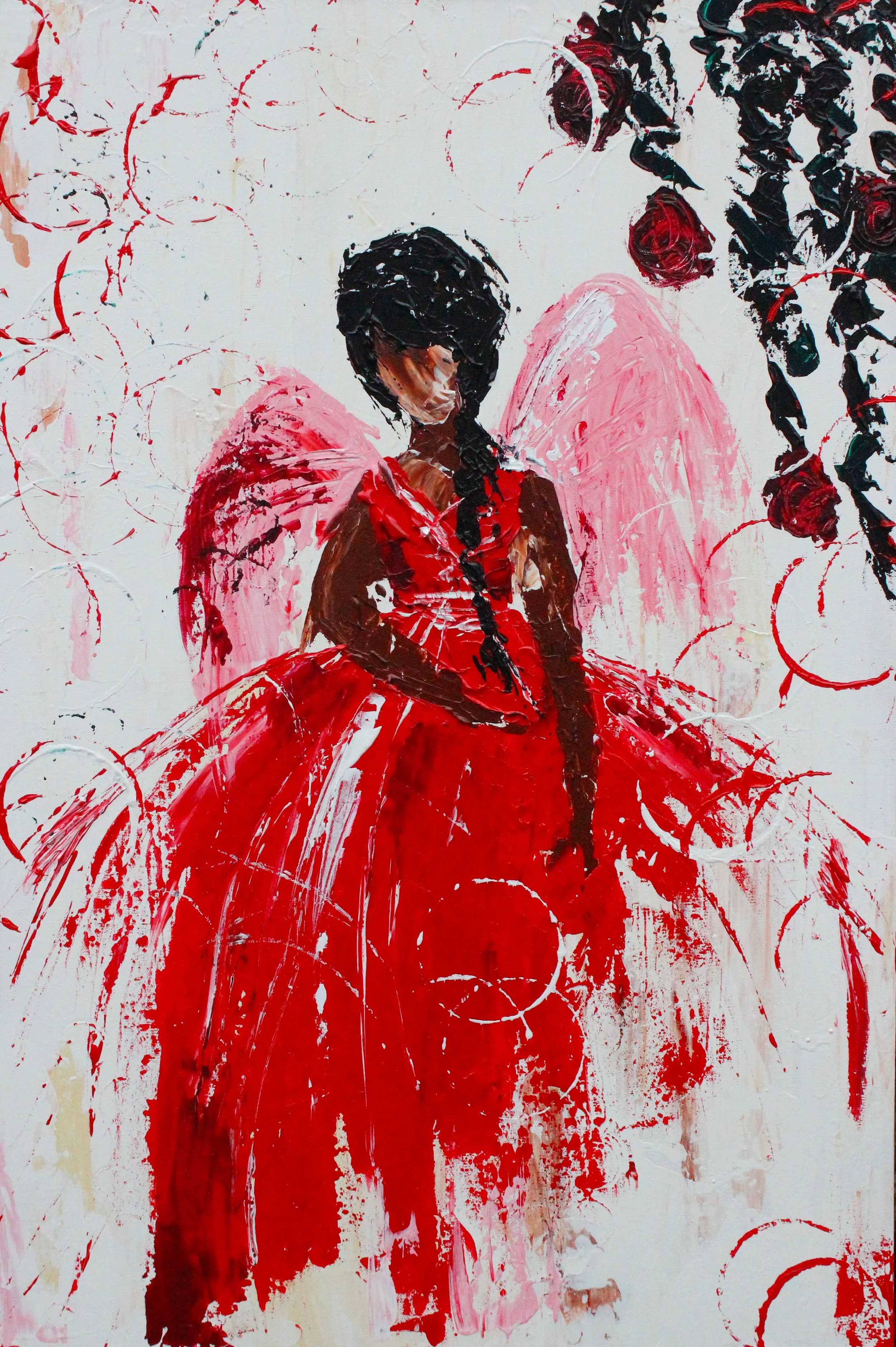 She moves the mountains... - 24" X 36" - Acrylics on Stretched Canvas