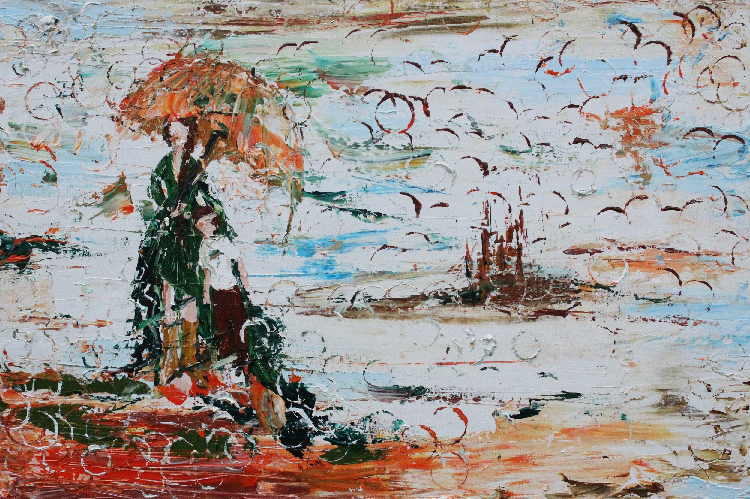 Hold my hand and we can fly... - 24" X 36" - Acrylic on Canvas