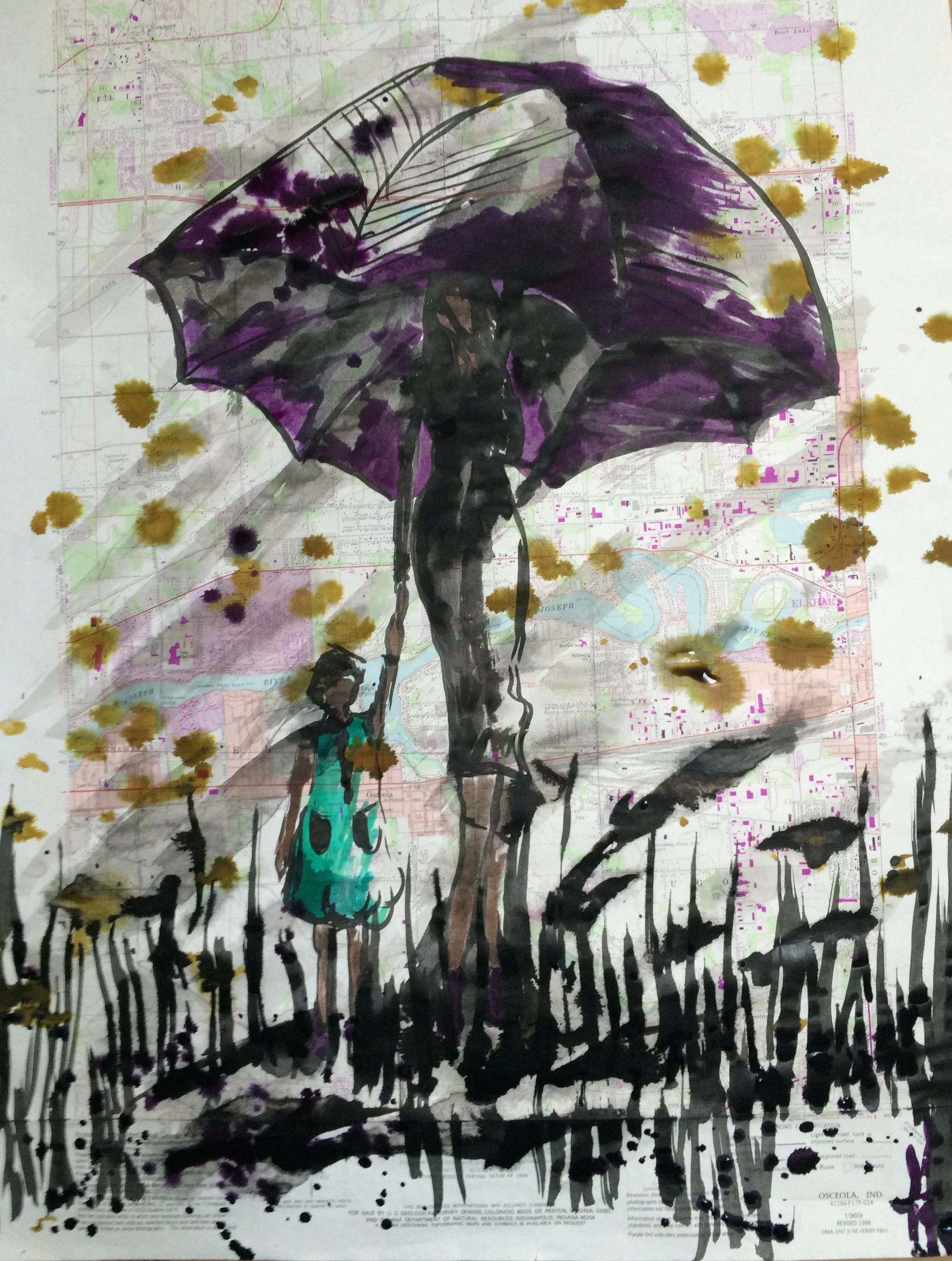 InkLeavesBlowing Autumn Around.JPG