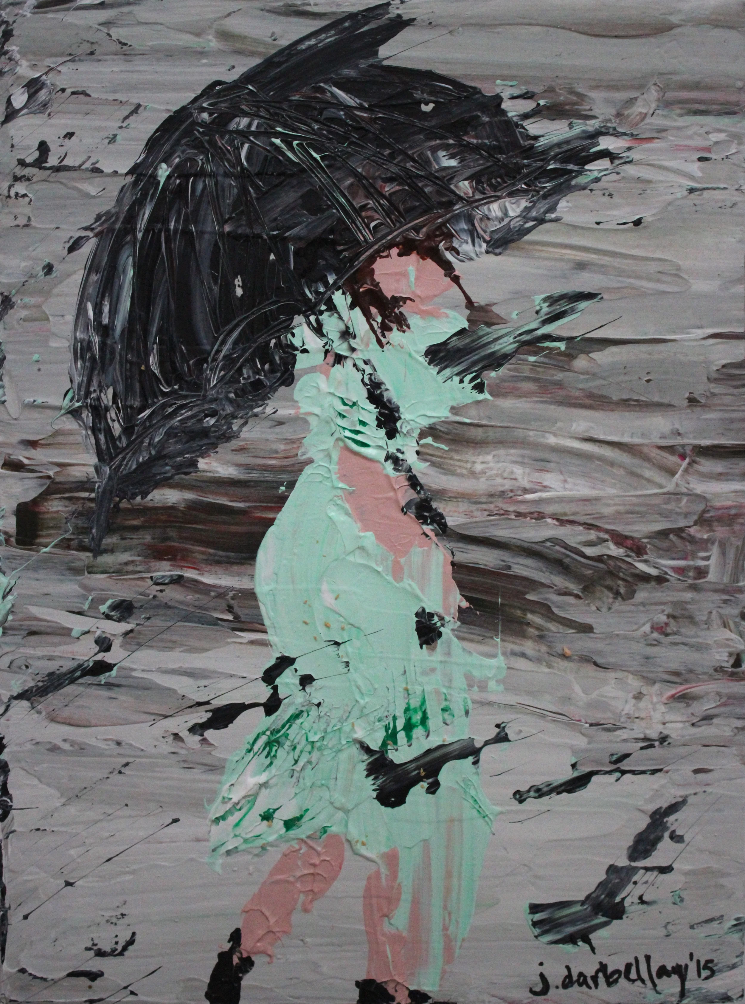 She wandered backwards... -9" X 12" - Acrylic on Birchwood Cradleboard