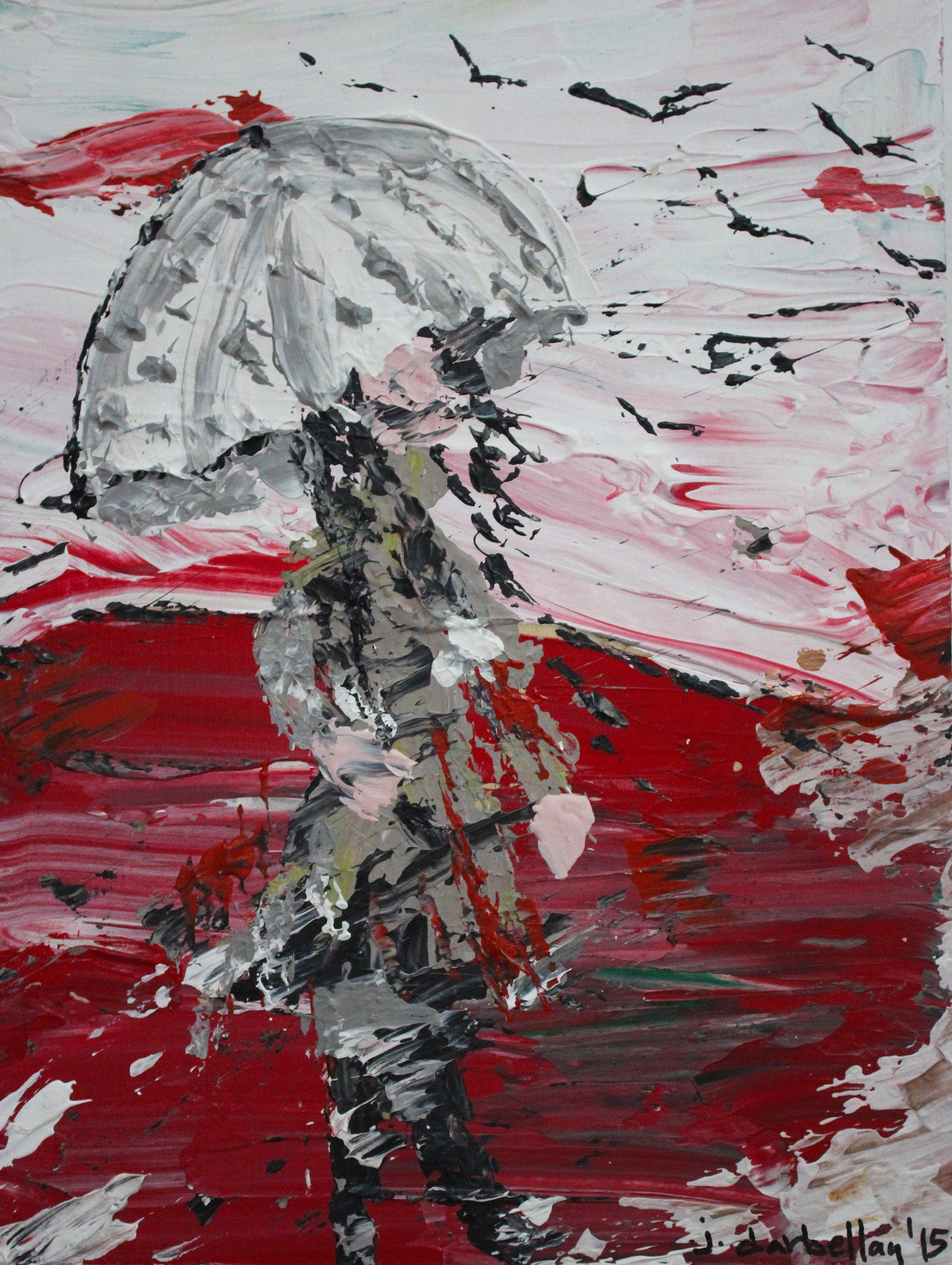 Twist like Licorice - 9" X 12" - Acrylic on Birchwood Cradleboard