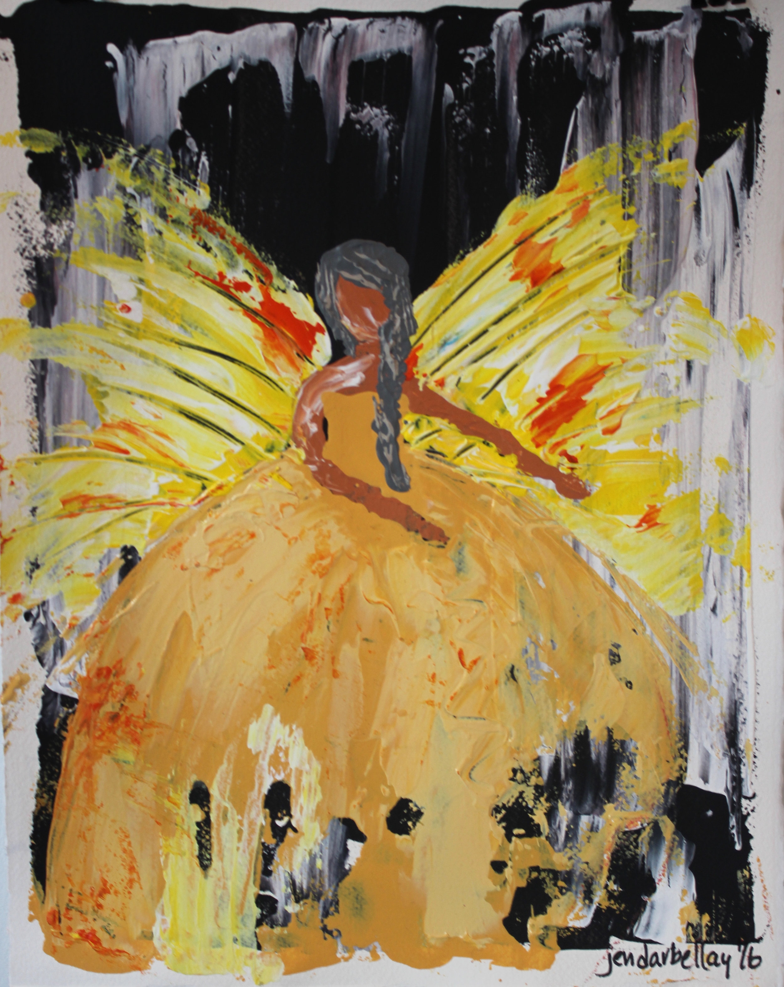 11" x 14" - Acrylic on Paper 