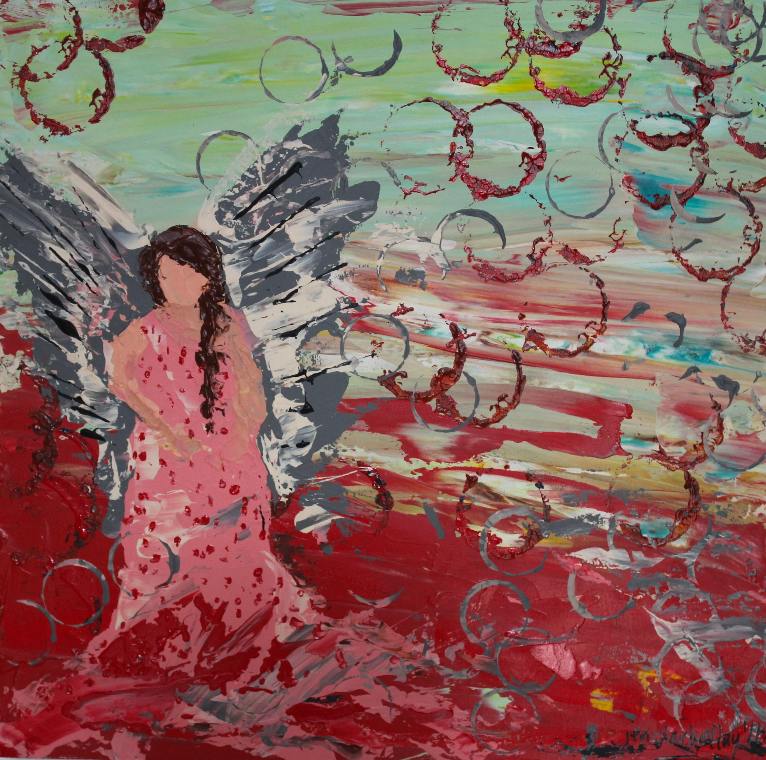 16" x 16" - Acrylic on Birchwood Cradleboard