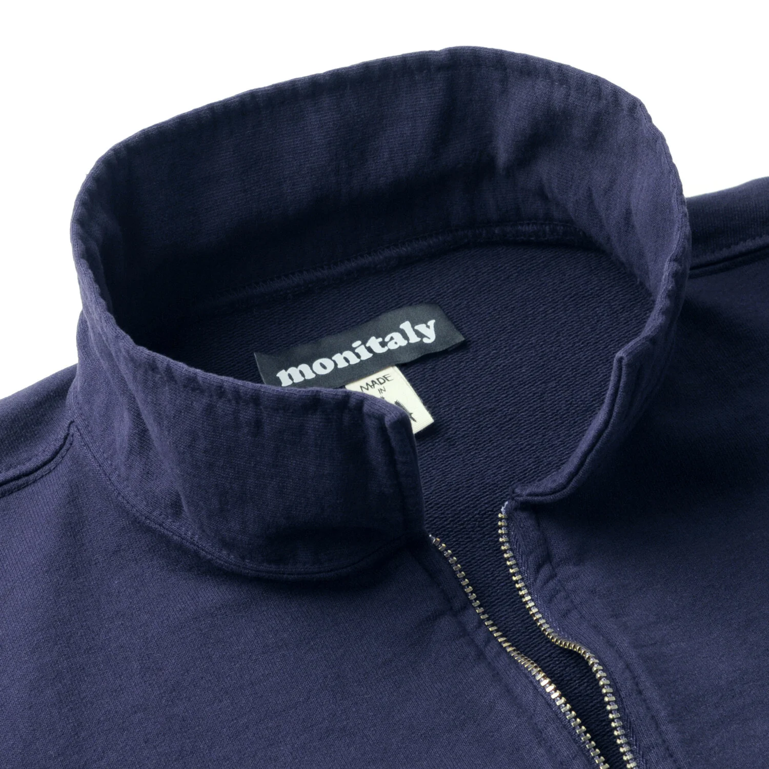 French Terry Cropped Half Zip Sweat 