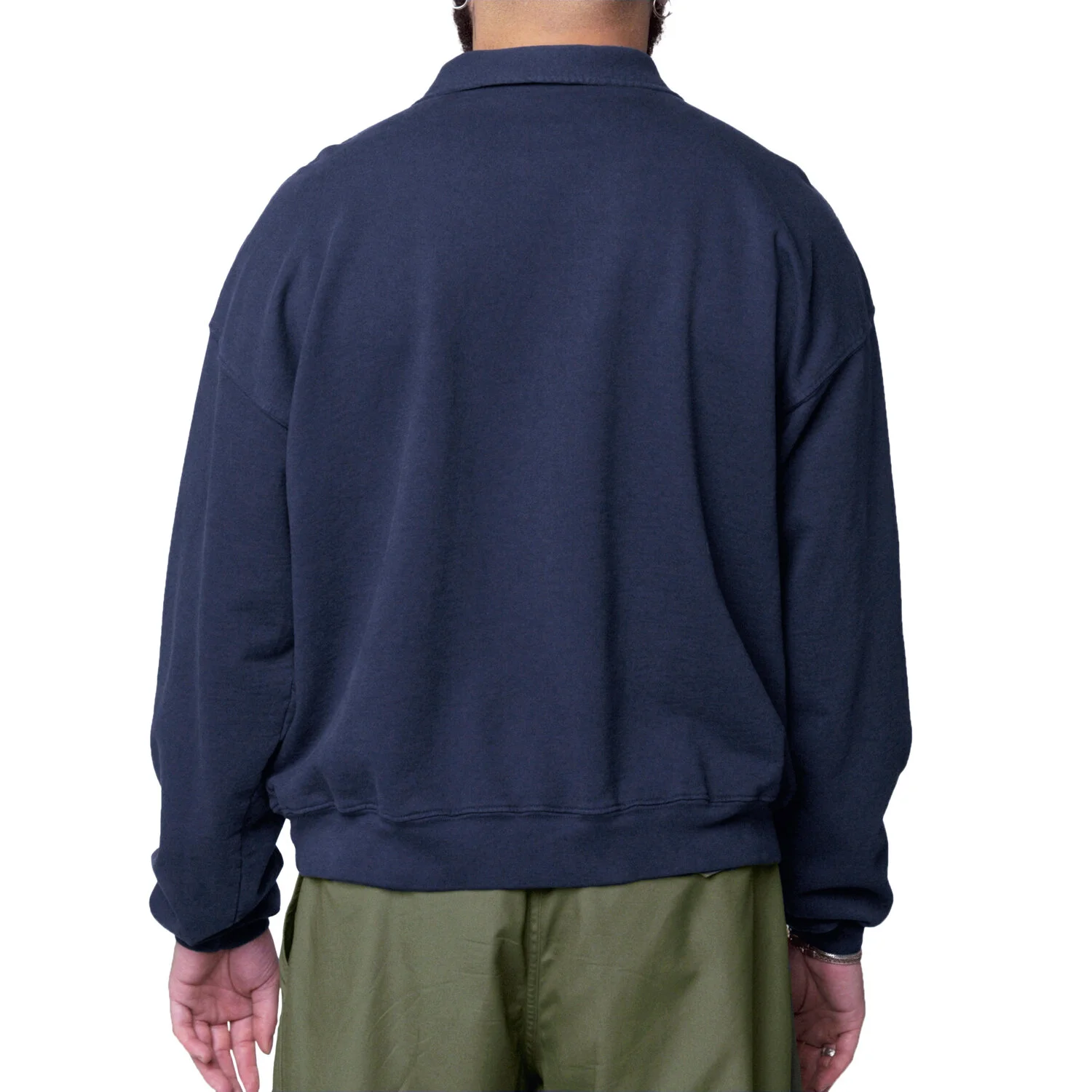 French Terry Cropped Half Zip Sweat 