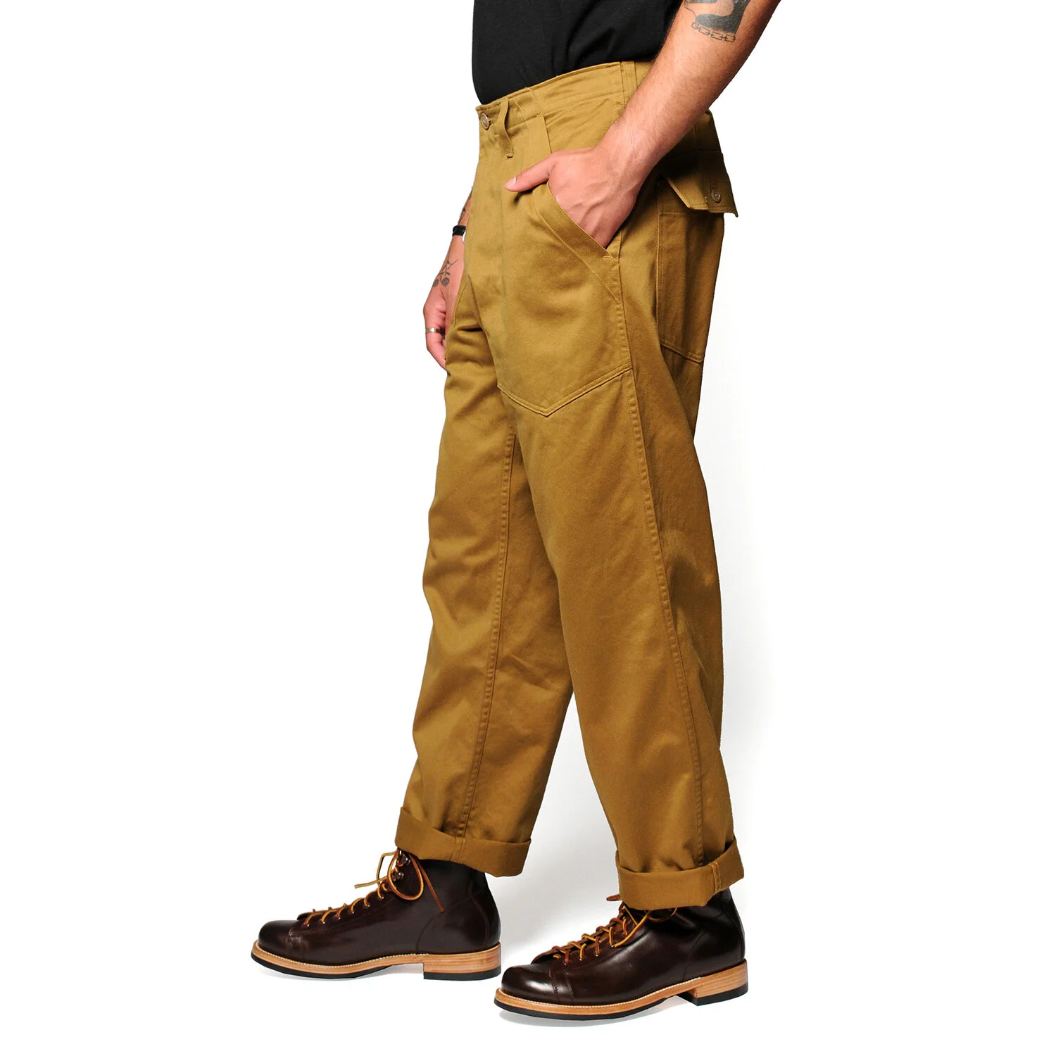 khaki fatigue pants