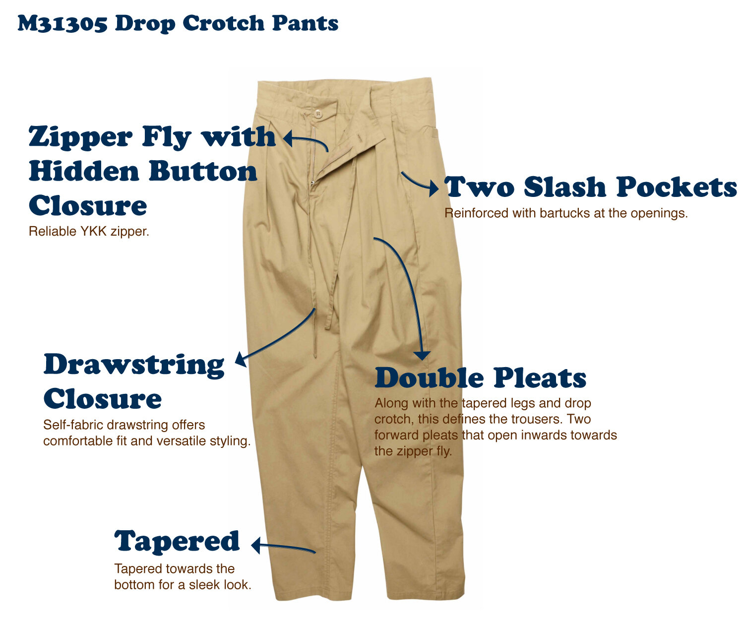 M31305 Drop Crotch Pants — MONITALY