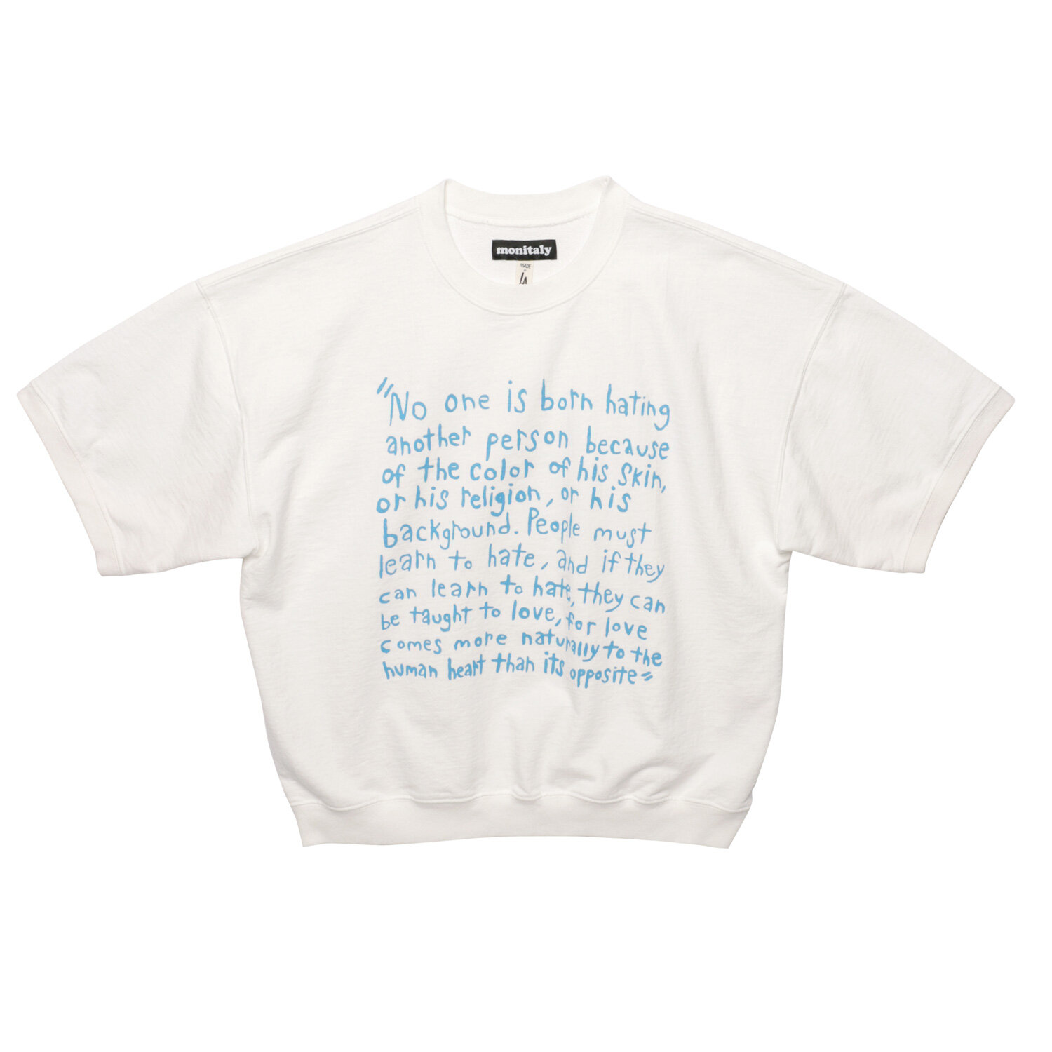 French Terry Cropped S/S Sweat Shirt w/ Print