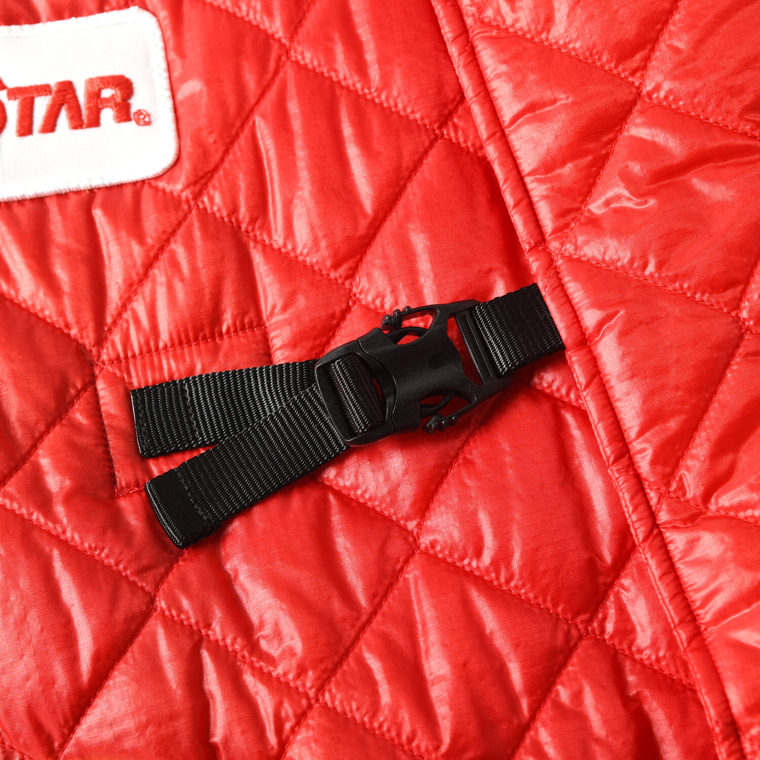 Quilted Duffle Coat w/ Patch - Diamond Dotera Fill 7oz Red — MONITALY