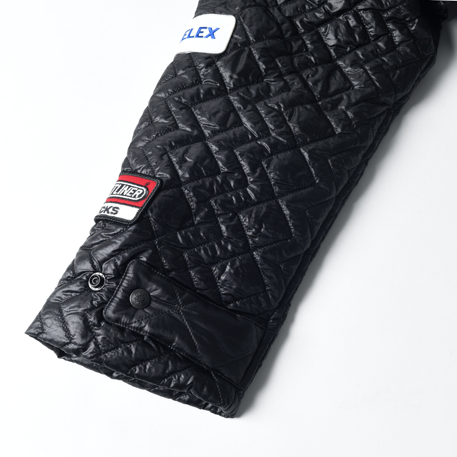 Quilted Duffle Coat w/ Patch - Diamond Dotera Fill 7oz Black — MONITALY