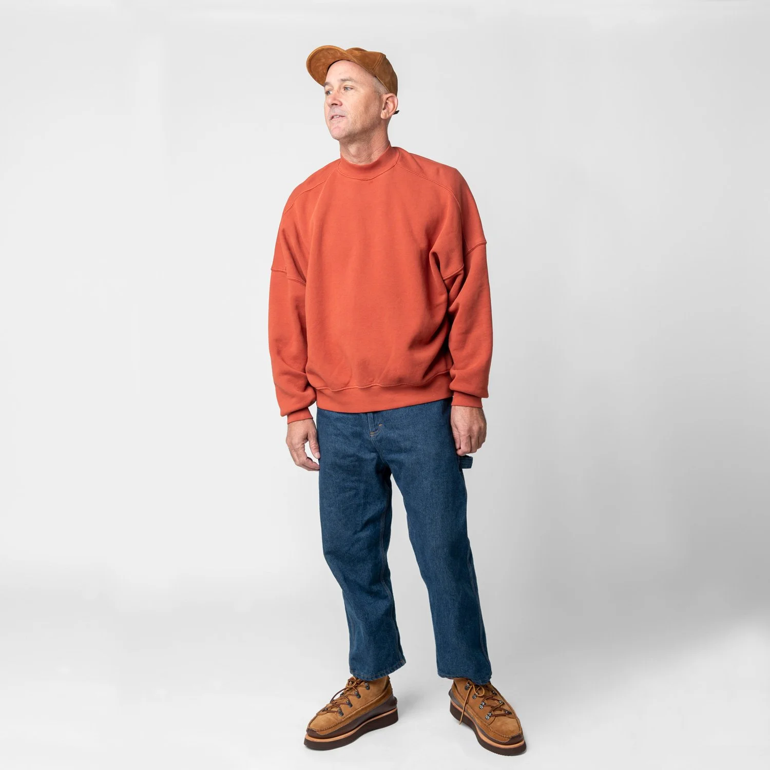 Super Russell Mock Neck Sweatshirt 