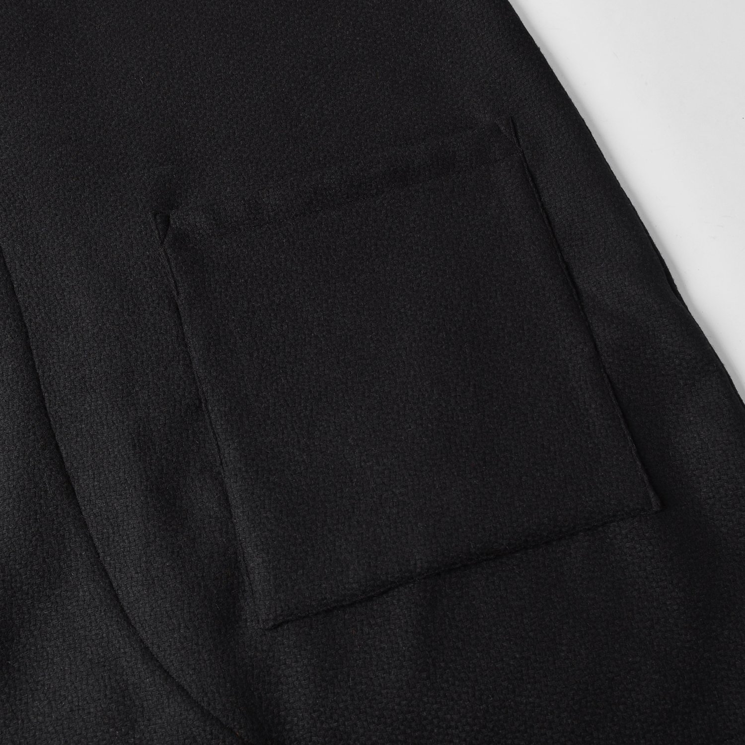 Mackinaw Double Duffle Coat - Wool Flannel Vicente Black — MONITALY