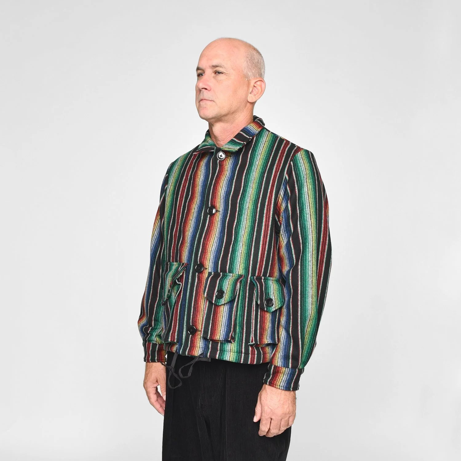 MILITARY SERVICE JACKET TYPE A, WOOL FLANNEL SARAPE BLACK_6863.jpg