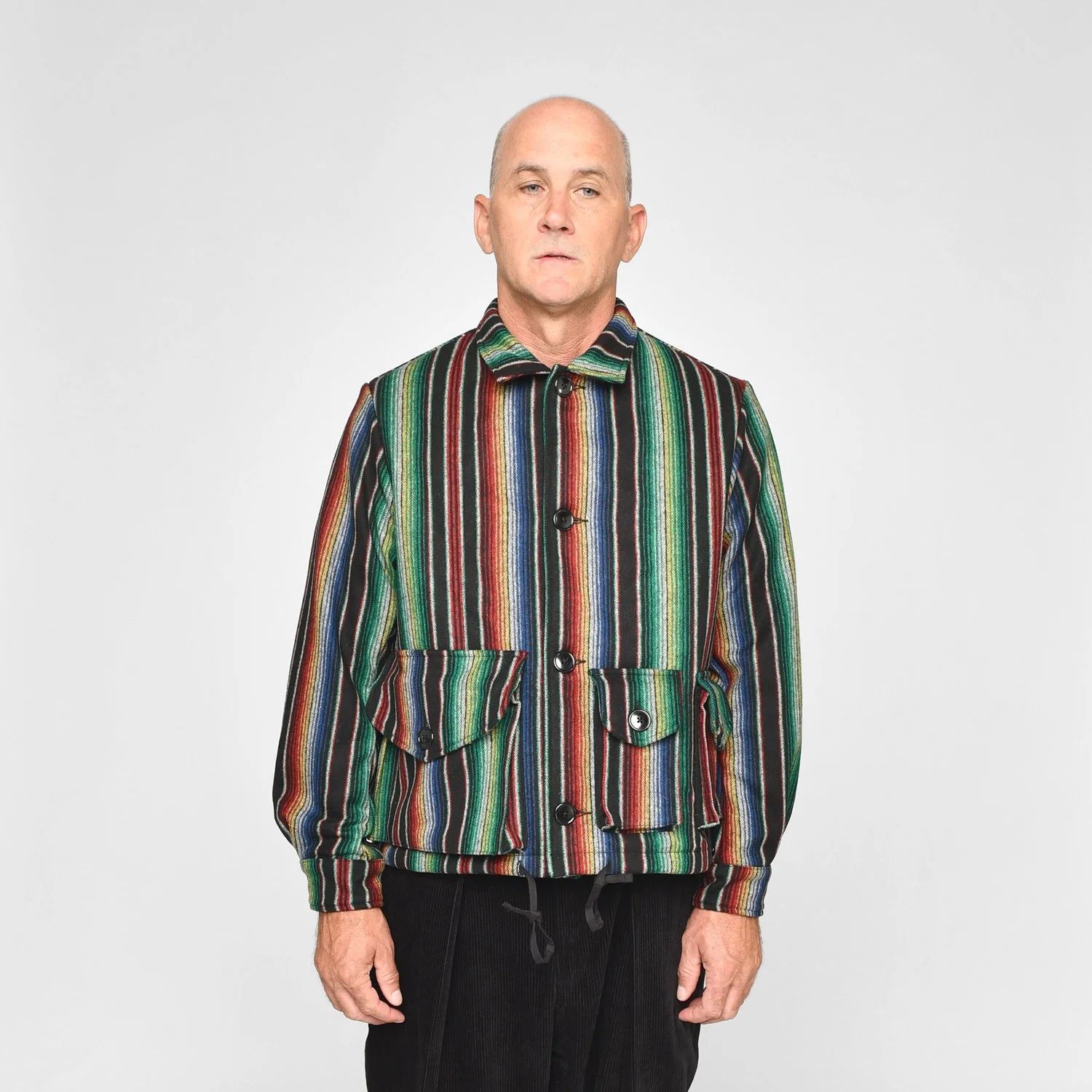 MILITARY SERVICE JACKET TYPE A, WOOL FLANNEL SARAPE BLACK_6855.jpg