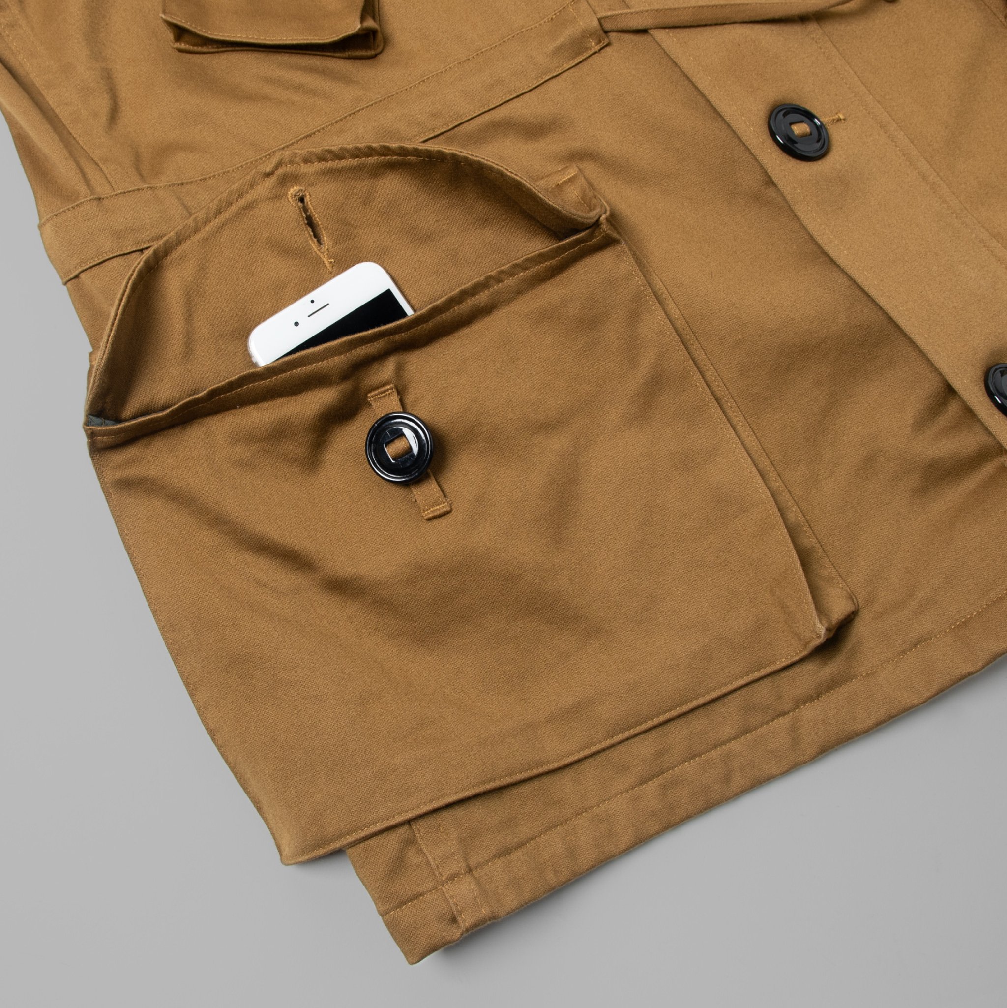 Military Half Coat Type-B - Vancloth Sateen Khaki — MONITALY