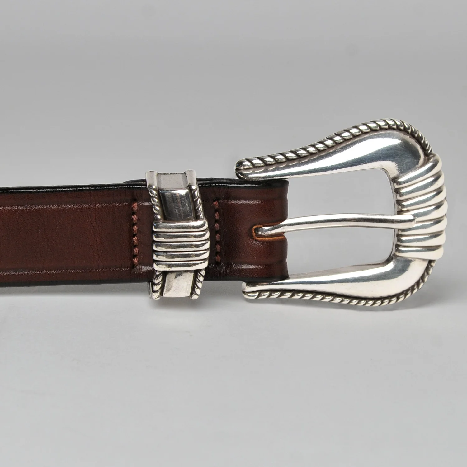 Belt set 1 Nickel Roller Buckle Uniform Work Belt Basketweave One Piece  main image 2