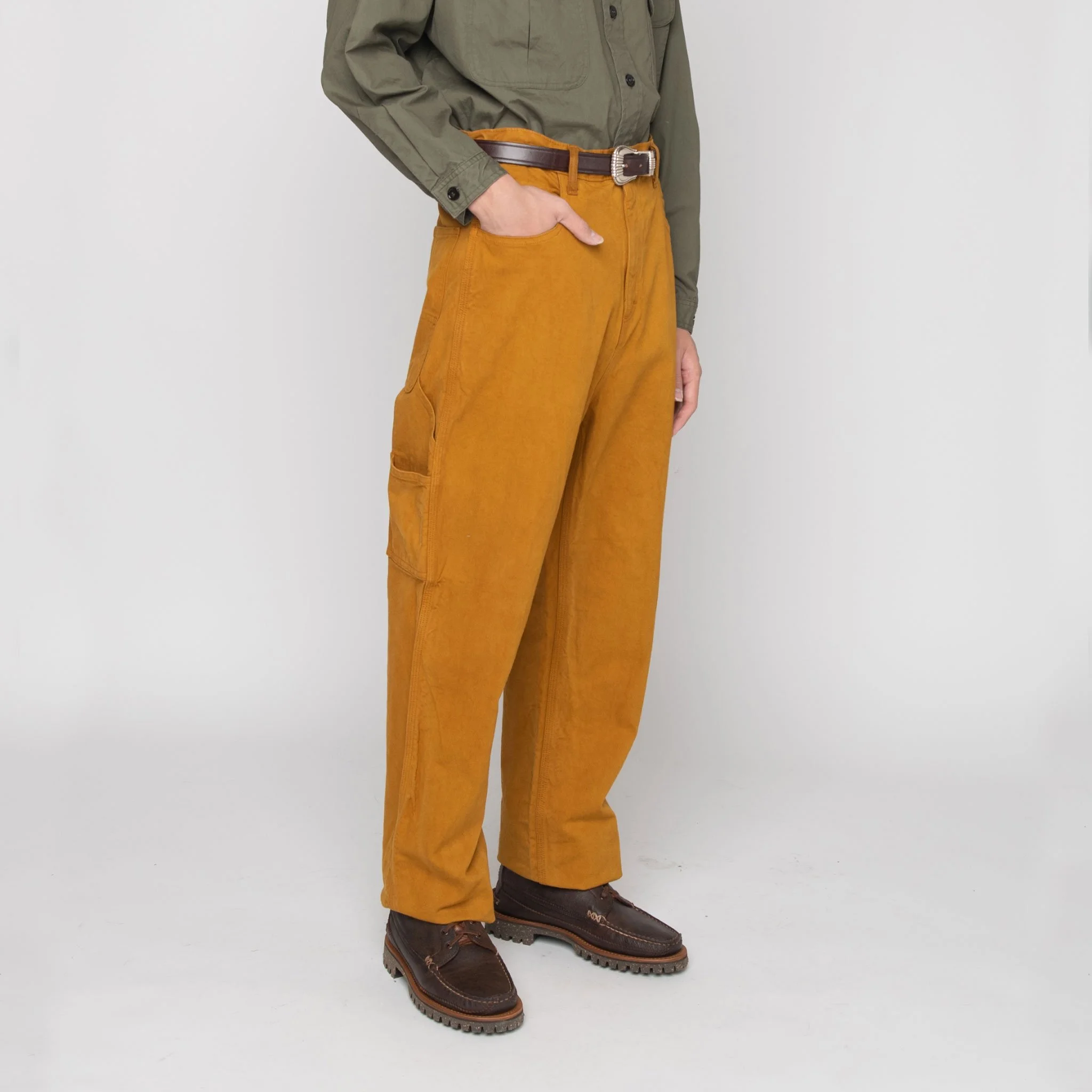3. Drop Crotch Painter Pants, Mustard, Angle.jpg