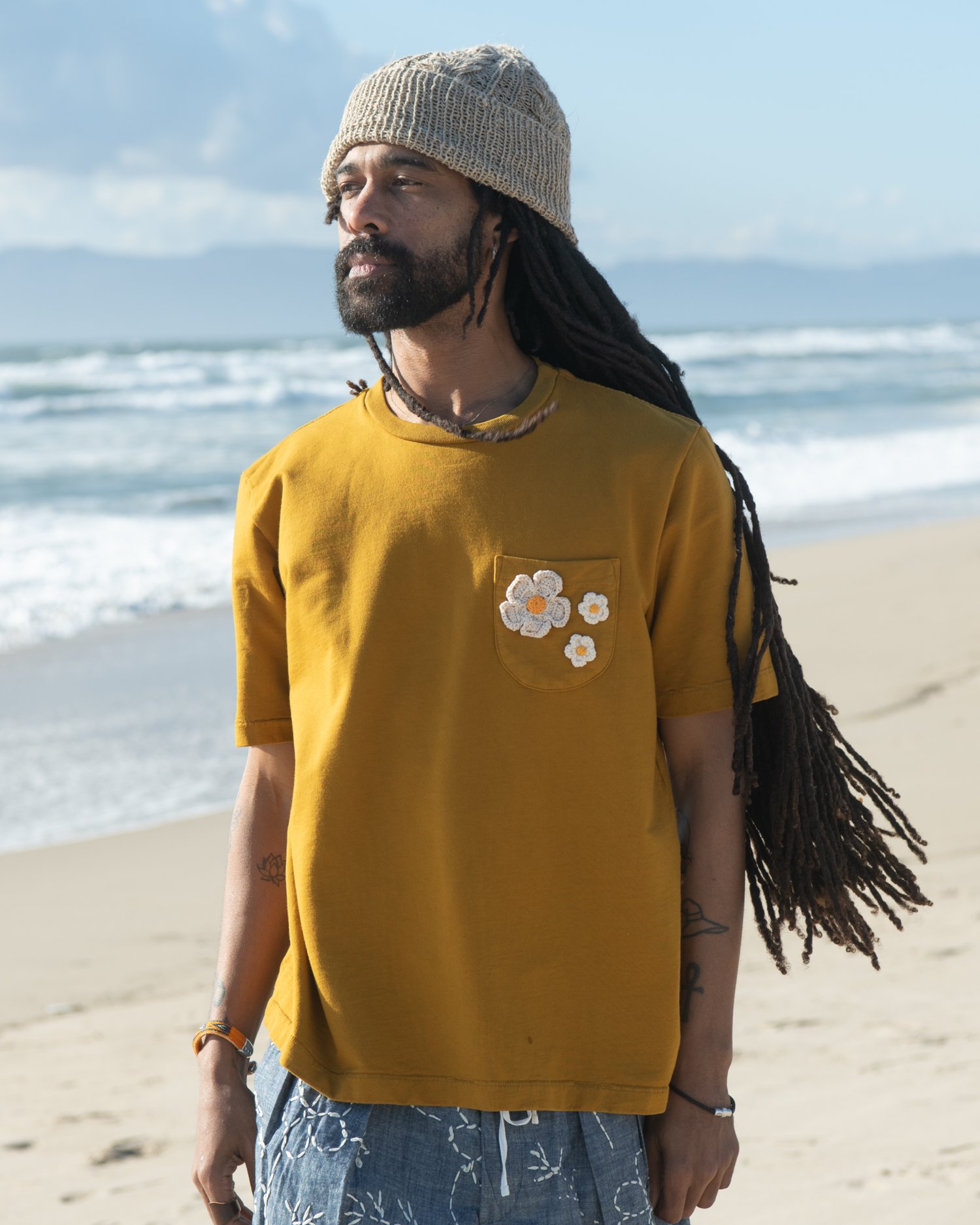 3 Flower Crochet Tee Crafted from 7.5 oz. heavyweight 100% cotton for ultimate comfort and durability