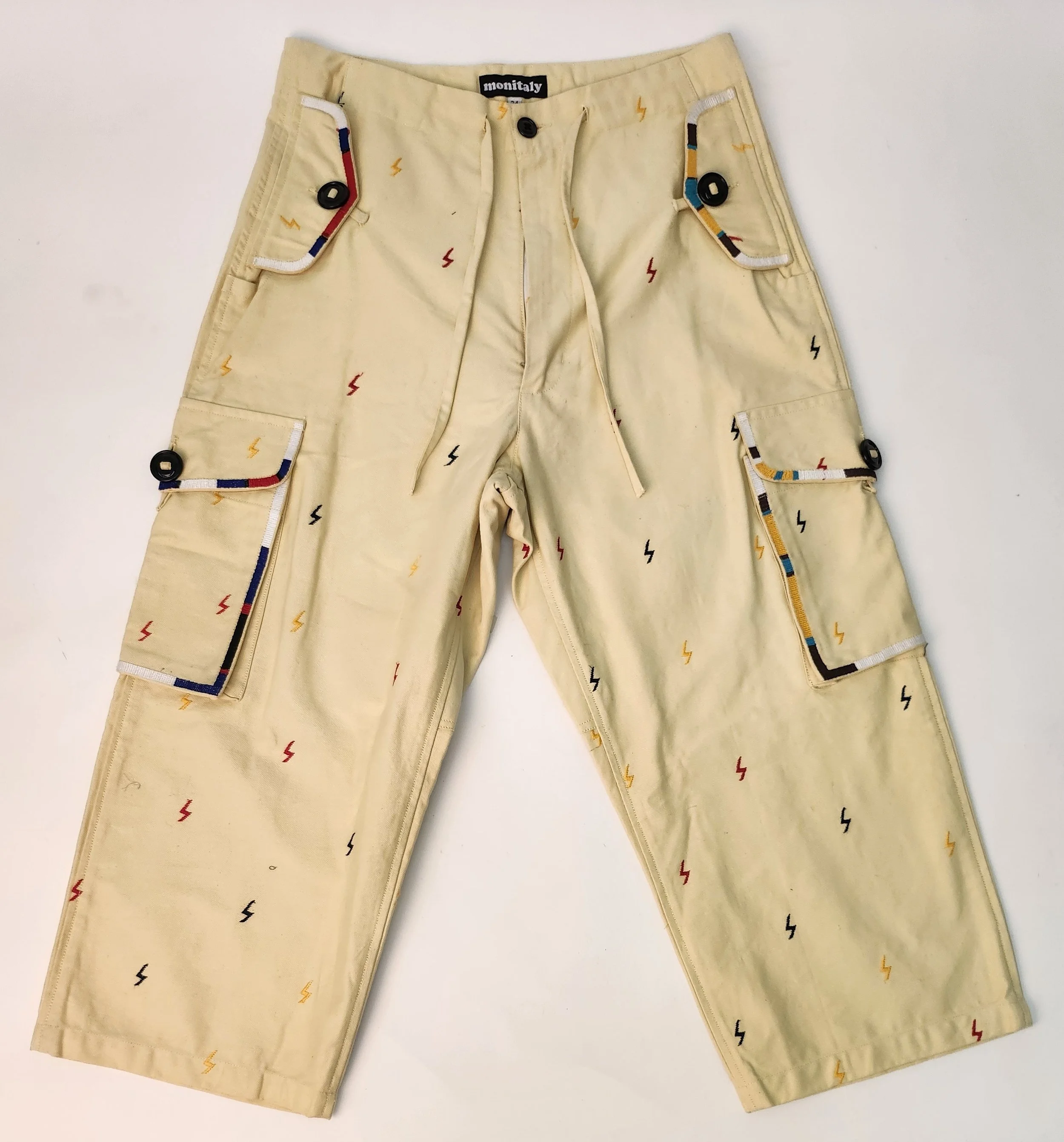Sale #21 - Six Pocket Easy Pants - Embroidered Lightning
