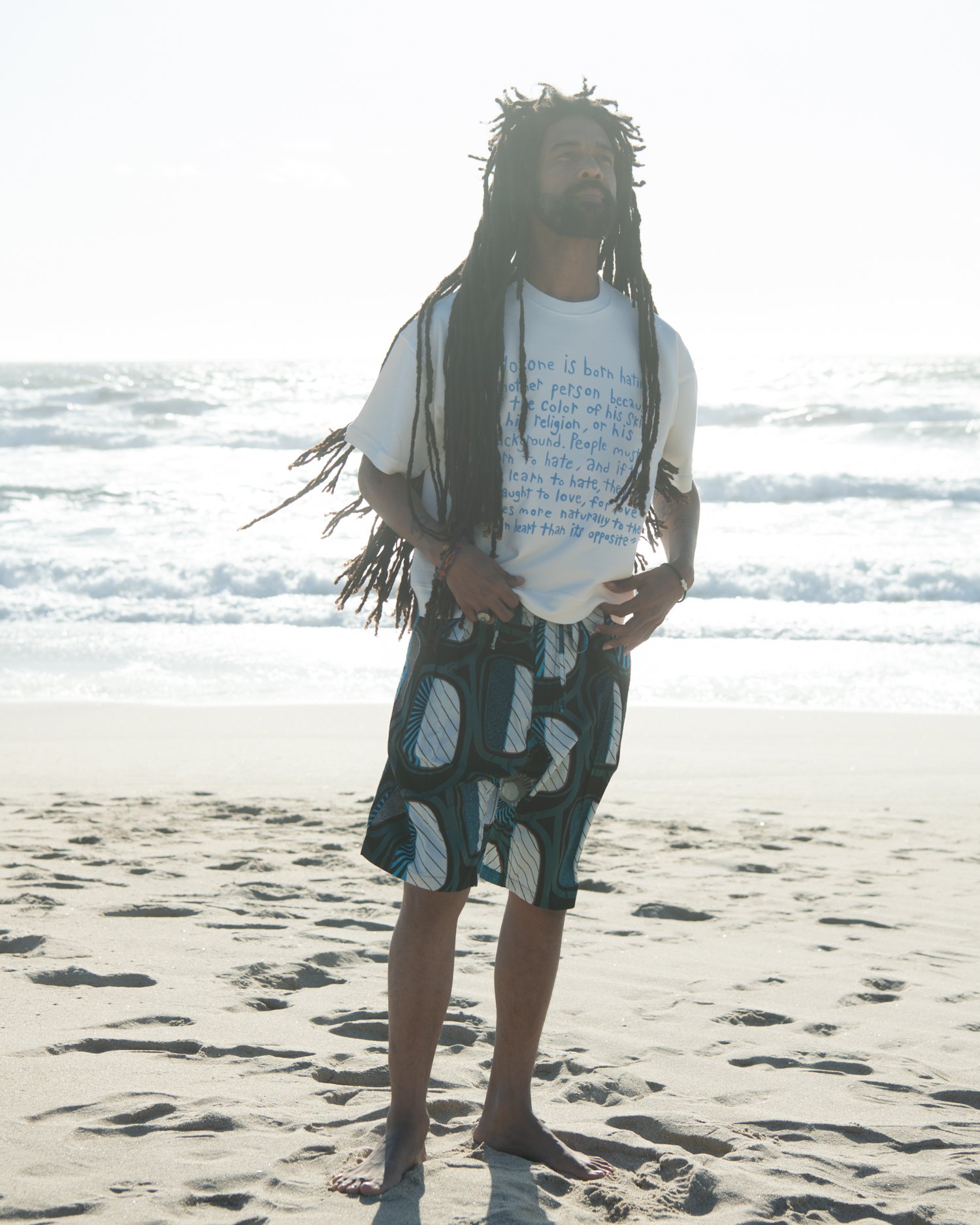 Shorts with Double pleats at the front, along with the drop crotch, create a striking silhouette. 100% cotton Original African print fabric.