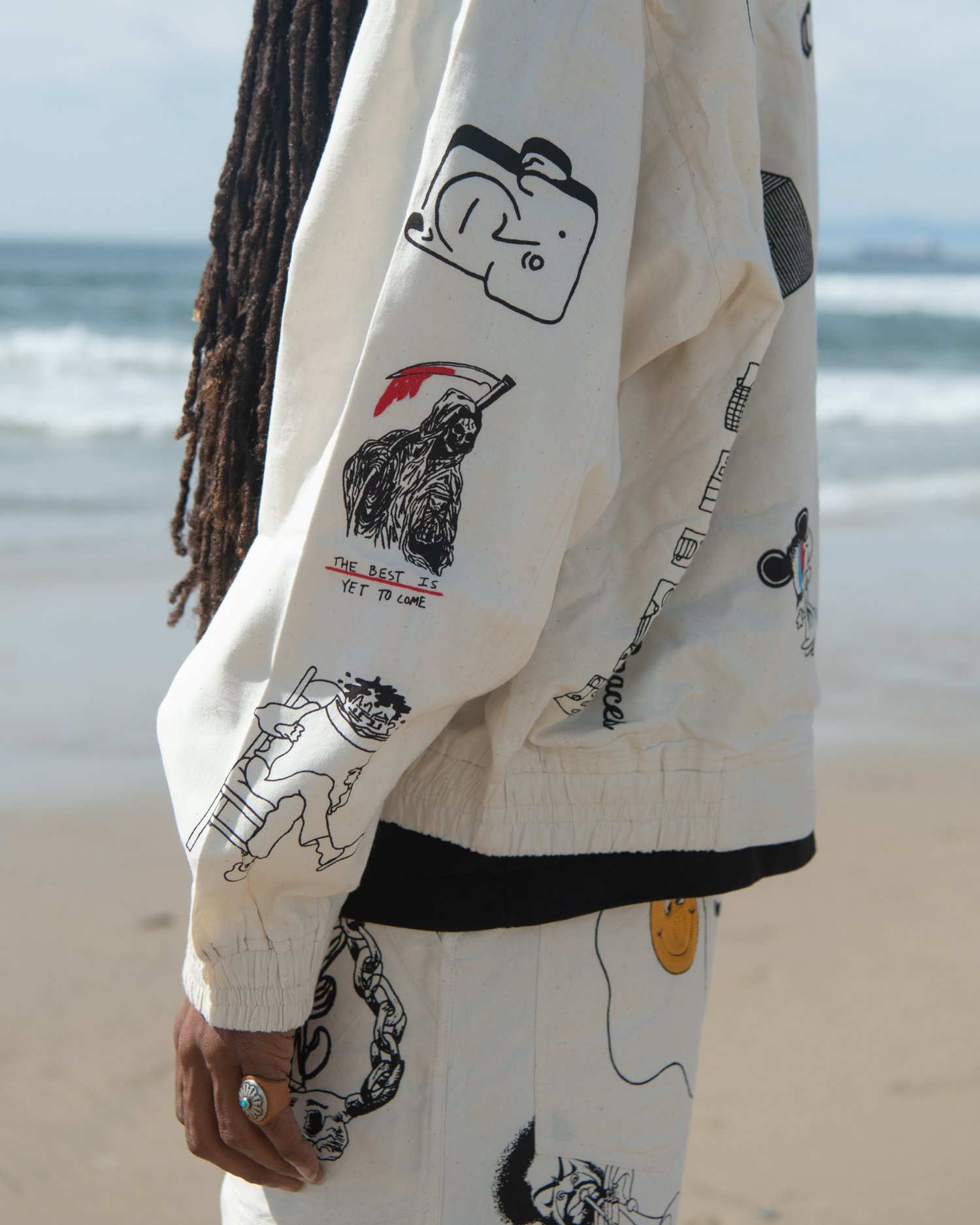 KARDO x JACOB WILDER x MONITALY collaboration hand woven Flight jacket
