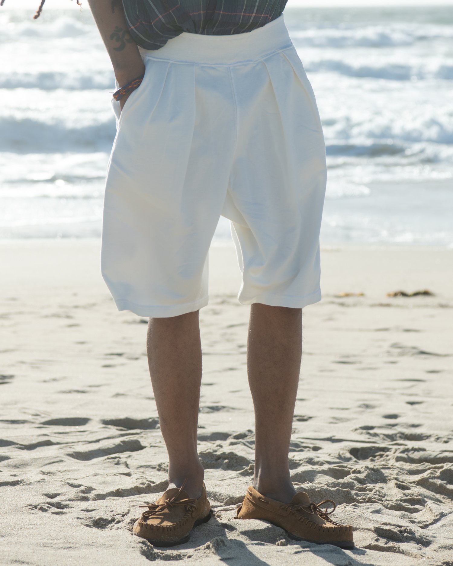 Made from soft French terry fabric, these shorts are as comfortable as they are Luxurious. The pleated design adds a sophisticated touch, making them more than just your average loungewear.