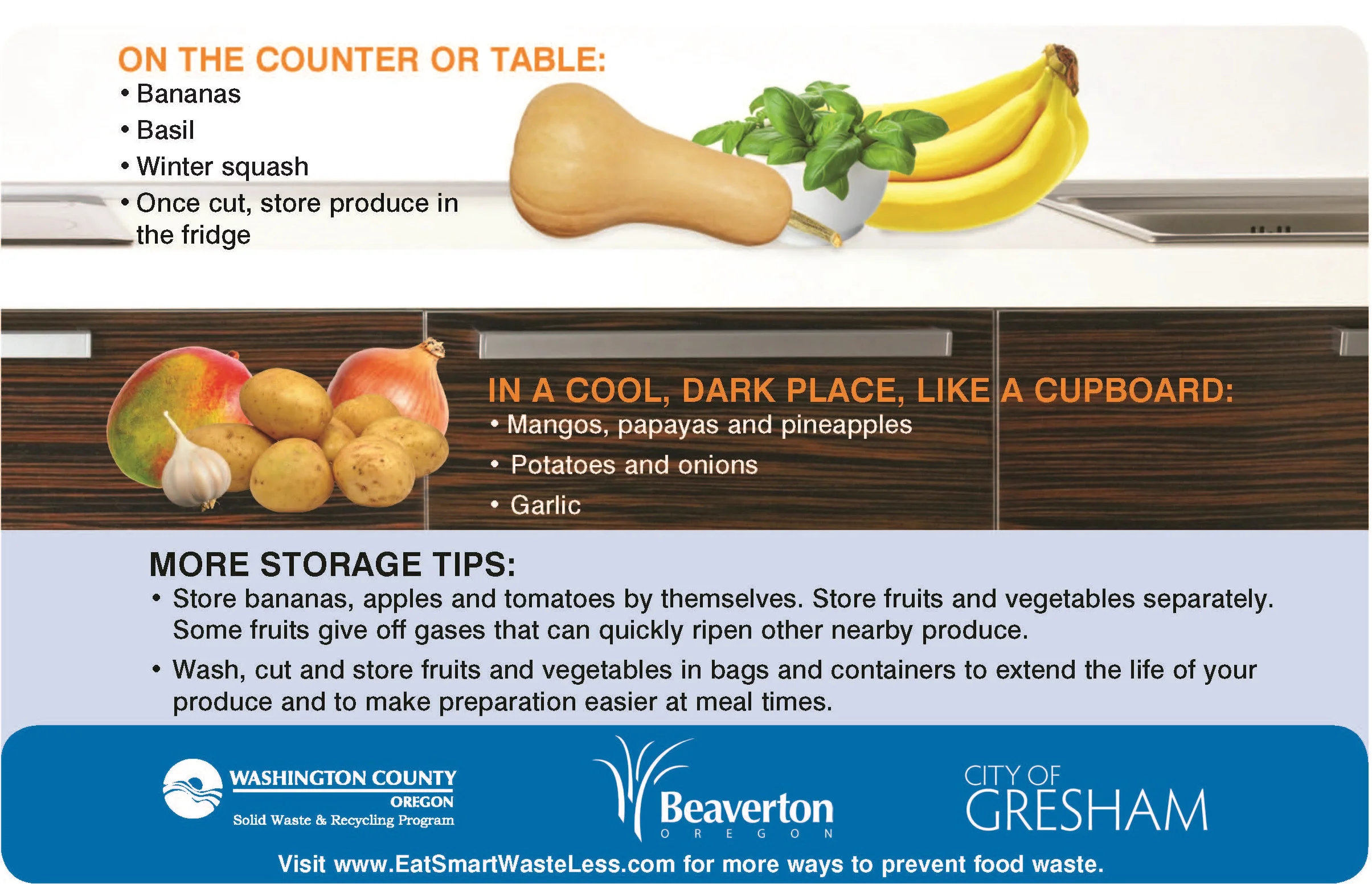 Gresham Farmer’s Market (Eat Smart, Waste Less table)