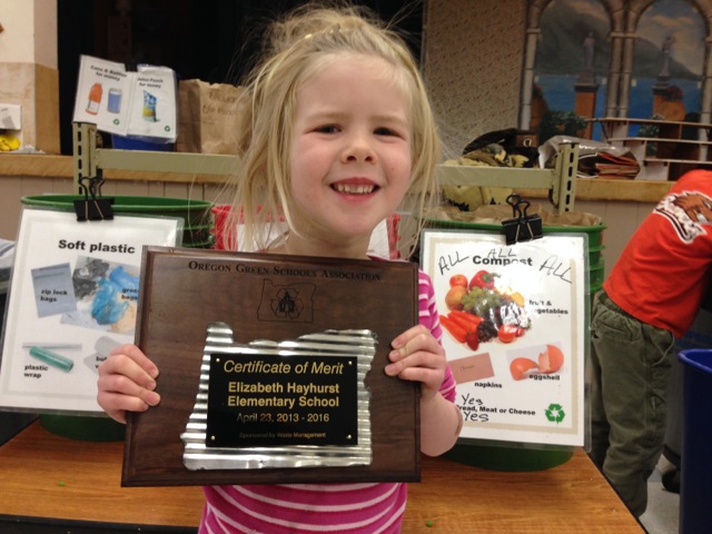 Hayhurst Elementary School in Southwest Portland earns Oregon Green School Certification.