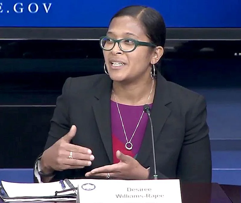 Portland's Desiree Williams-Rajee spoke July 15, 2016 during a meeting of Champions of Change at a White House program in Washington, D.C. Photo courtesy of The White House. 