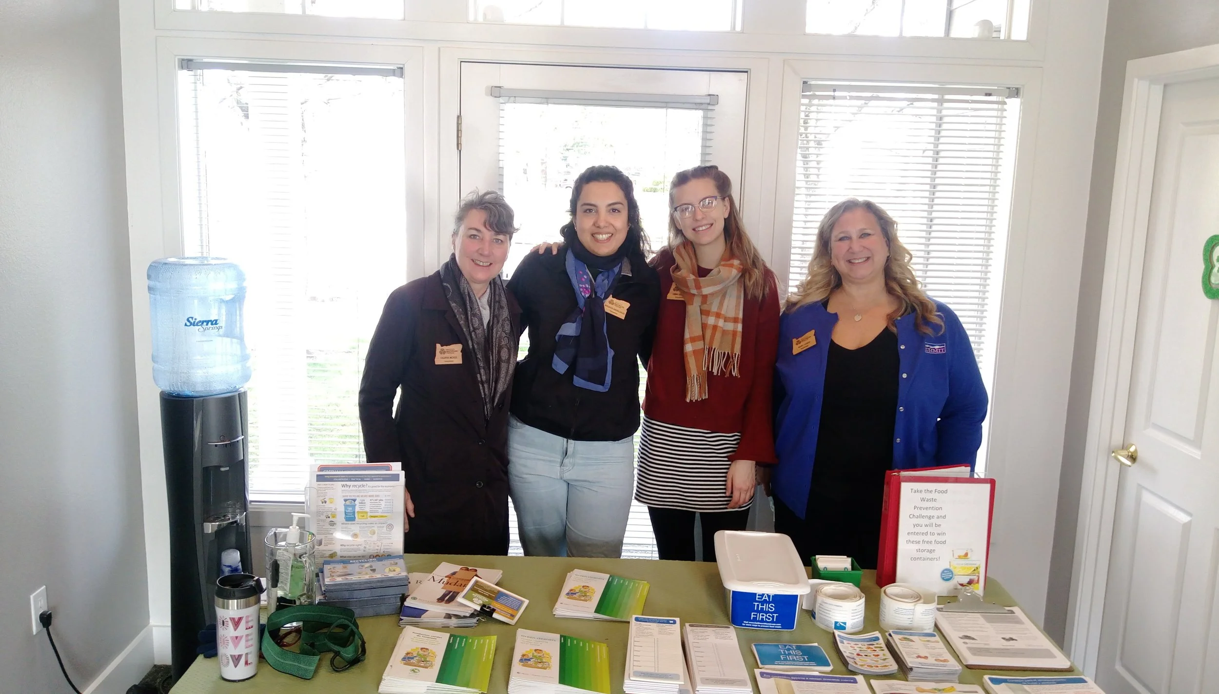 Emma (second to the right) at an event she invited fellow classmates to join. 