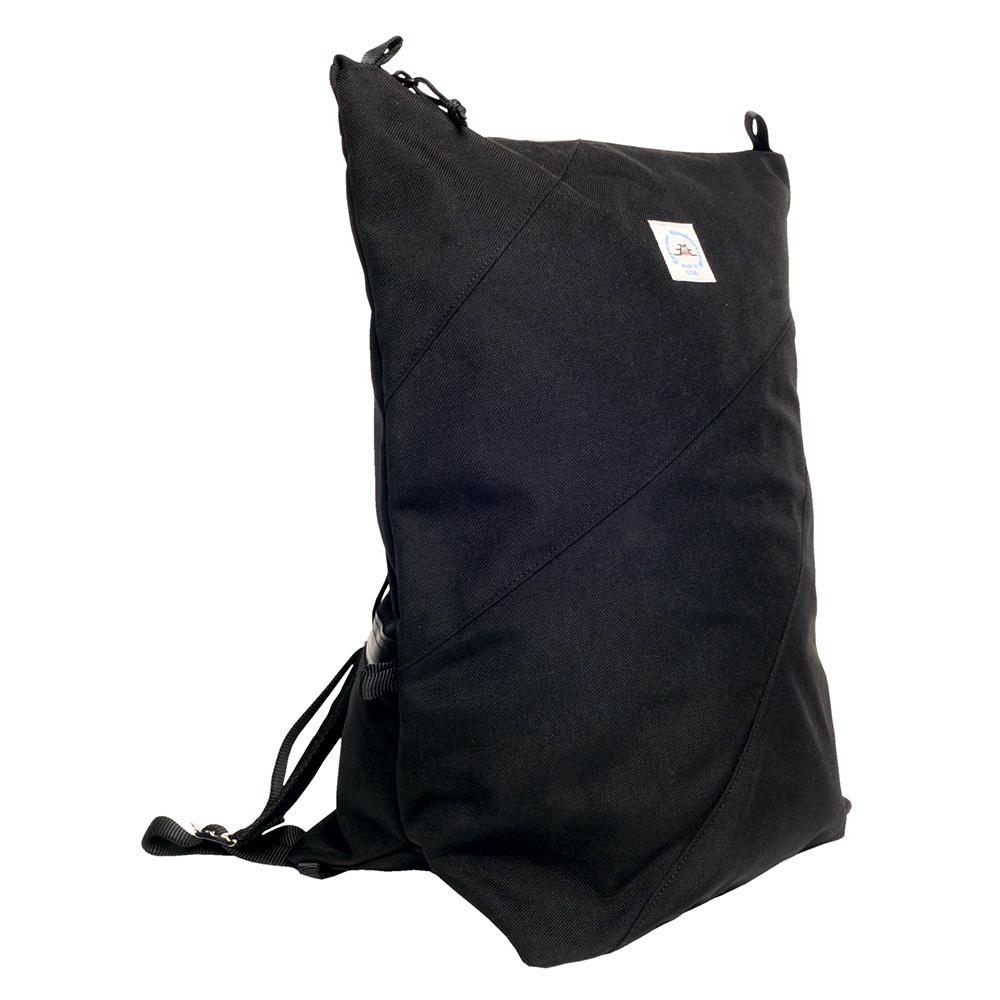 black bucket backpack