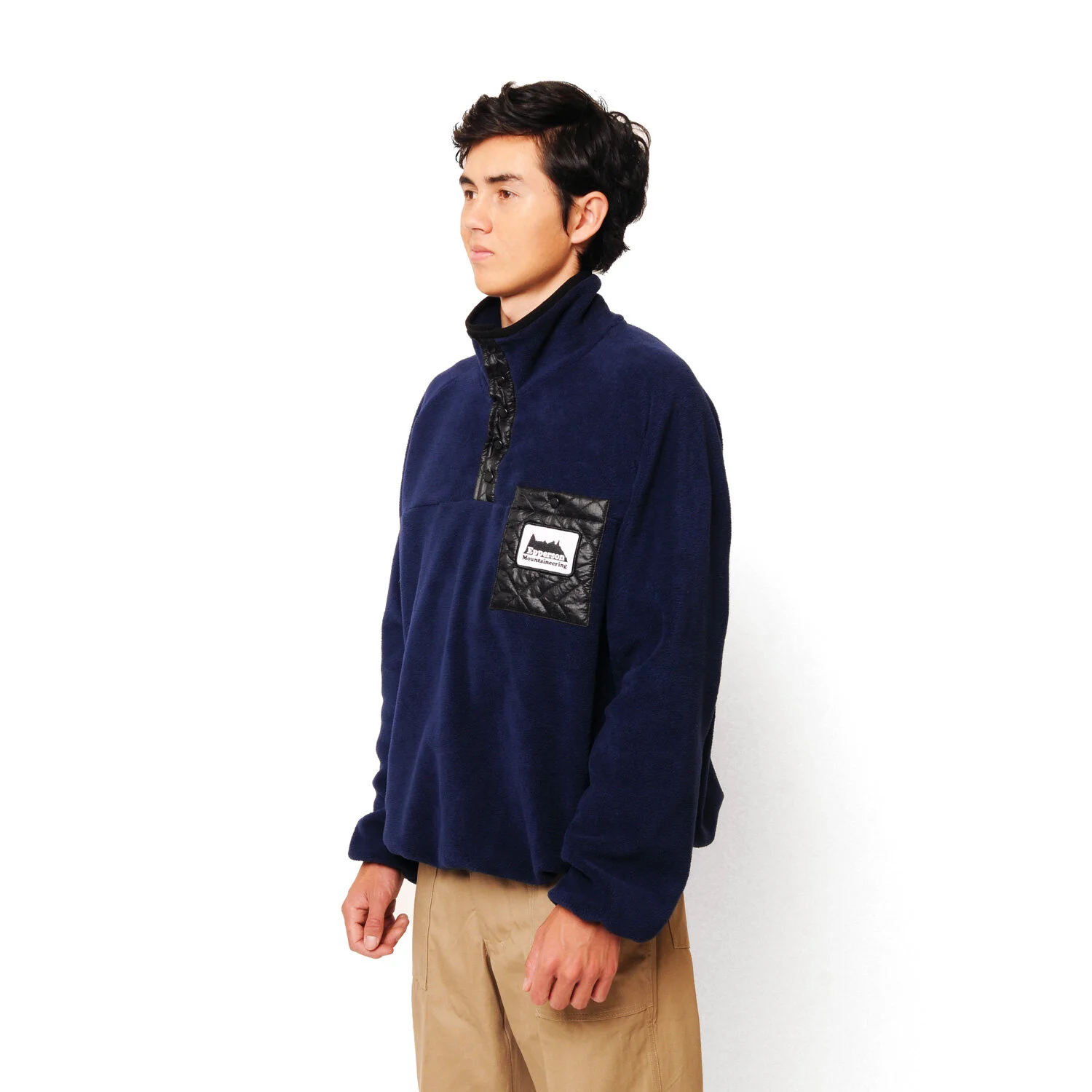 navy fleece pullover