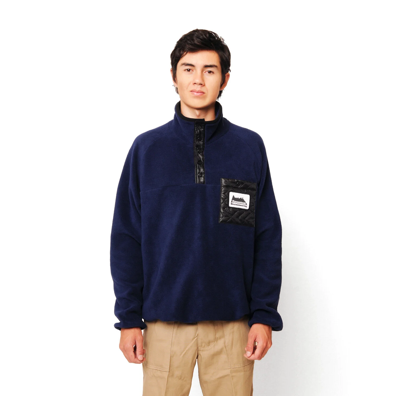 navy fleece pullover