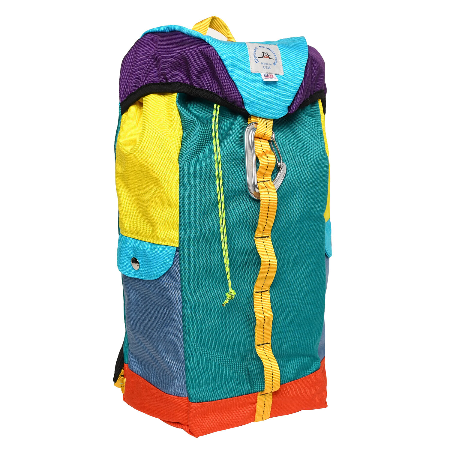 Medium Climb Pack - Turquoise / Peacock with Patches — Epperson  Mountaineering