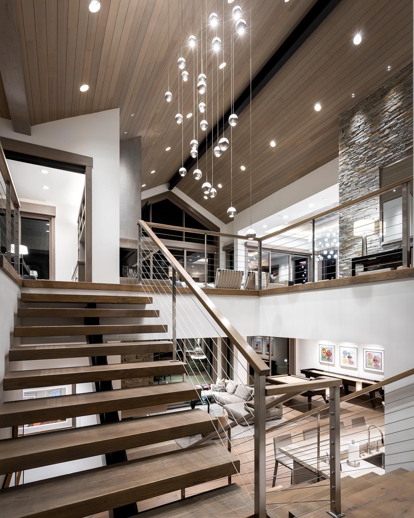 This stunning stairway isn’t just a way to move between floors—it’s a statement. With soaring ceilings and exquisite lighting that cascades down like a work of art, every step feels like a moment of luxury.
-
#stairway #staircase #