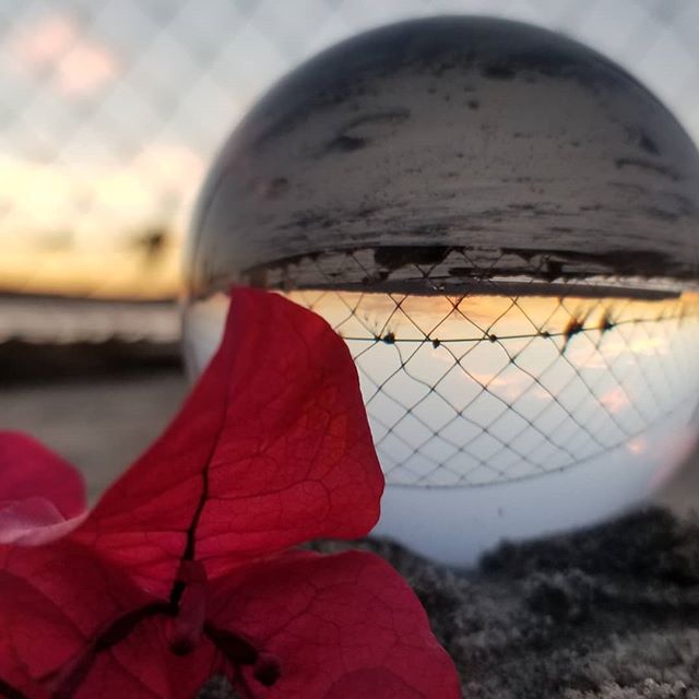 Playing with my new toy - photos through a crystal ball! #sunsets #beach #crystalball #california #coronado