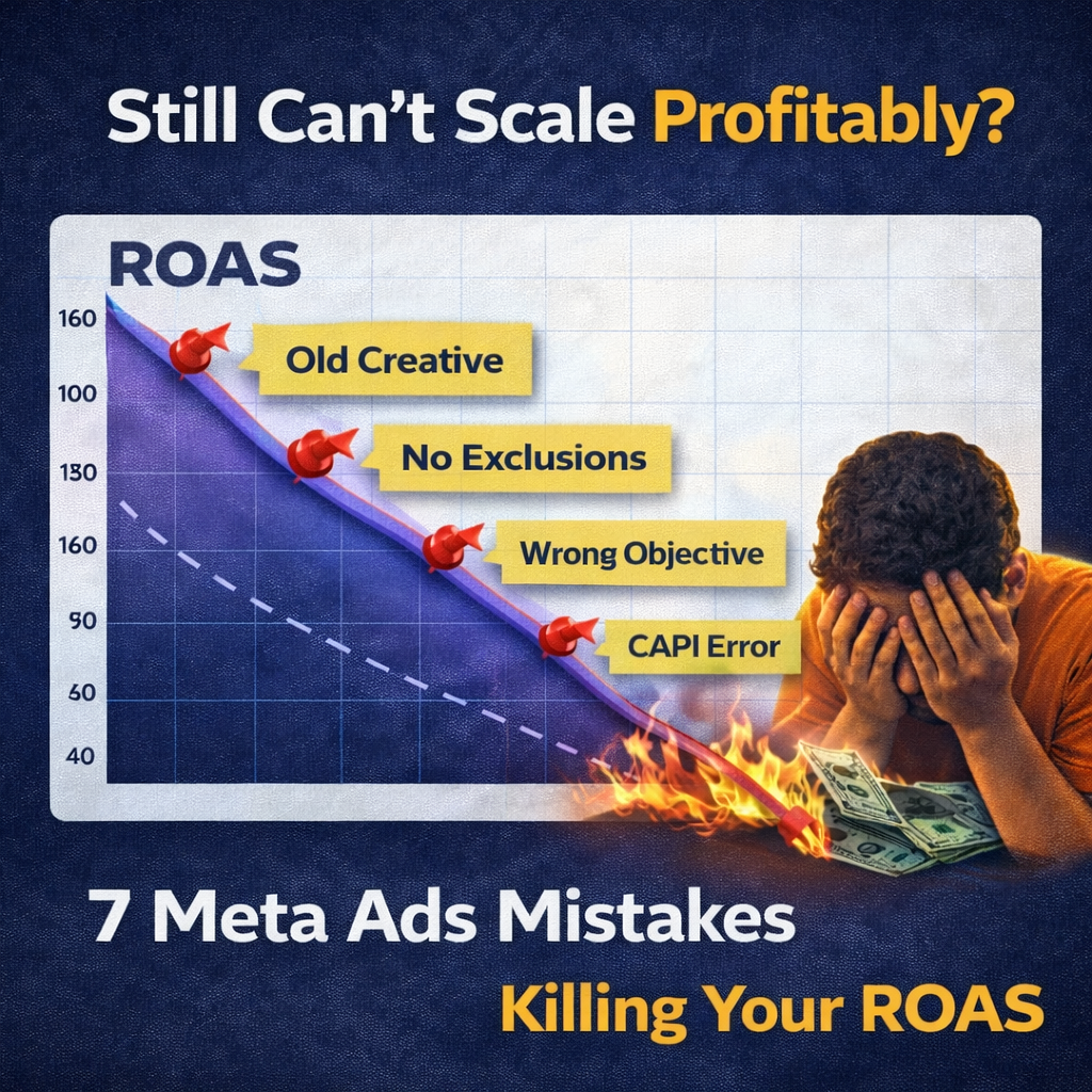 7 Meta Ads Mistakes Killing Your ROAS (And How DTC Brands Fix Them)