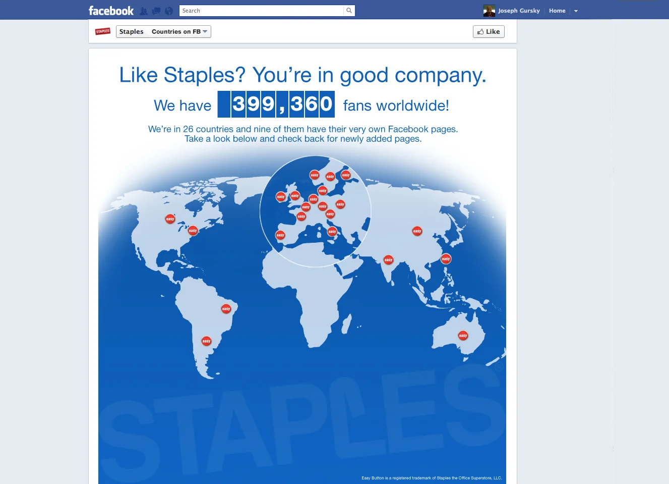 Facebook "Global" Page Design