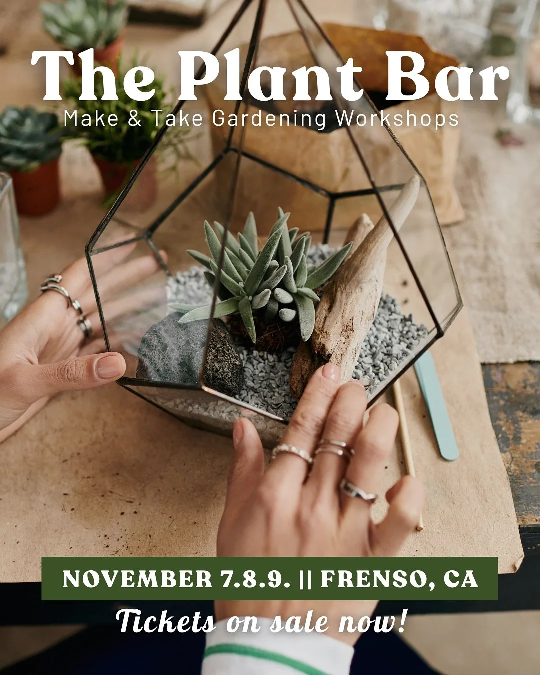 Create, plant, and take home your own masterpiece! 🪴 The Plant Bar returns this fall at the 20th Annual Fresno Fall Home Show, Nov 7&ndash;9 at the Fresno Fairgrounds!

🎟️ One free make &amp; take gardening workshop is included with your home show 