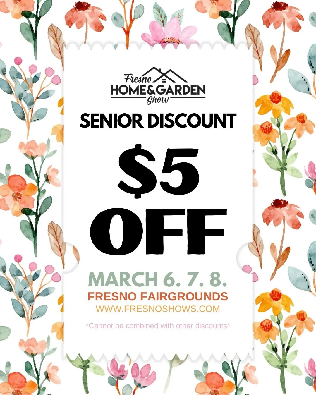 Join us for California&rsquo;s favorite home and gardening event this March 6&ndash;8 at the Fresno Fairgrounds&mdash;Seniors receive 50% OFF normal admission price🎟️

2026 Spring Show Highlights:

🛠️ Meet experienced, licensed contractors for home