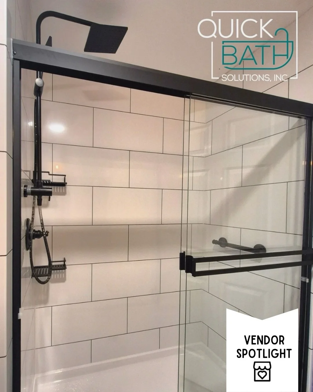 VENDOR SPOTLIGHT: Quick Bath Solutions @quickbathsolutions 

&ldquo;Restore your shower and bath with a timeless transformation that is easy to clean, customizable, and built to last. Call @QuickbBathSolutions to unwind in a bathroom built to put you