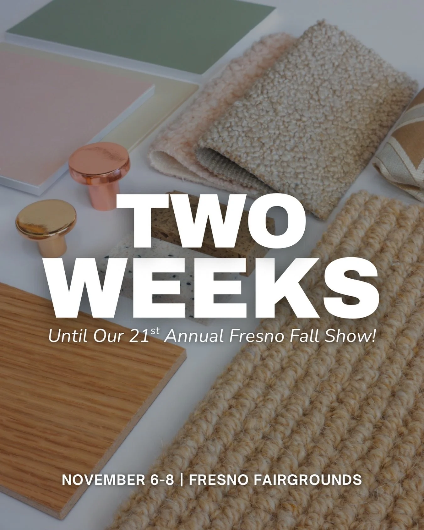 T-MINUS TWO ✌🏻 WEEKS until The 21st Annual Fresno Fall Show returns to the Fresno Fairgrounds November 6&ndash;8 &mdash; and tickets are on sale NOW!

Come spend the day exploring 300 local vendors, home inspiration, licensed contractors &amp; remod