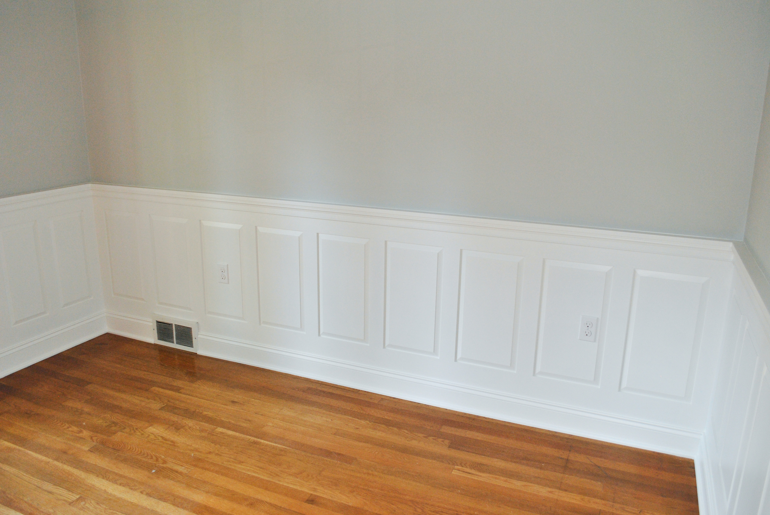 MDF raised panels with poplar cap trim.