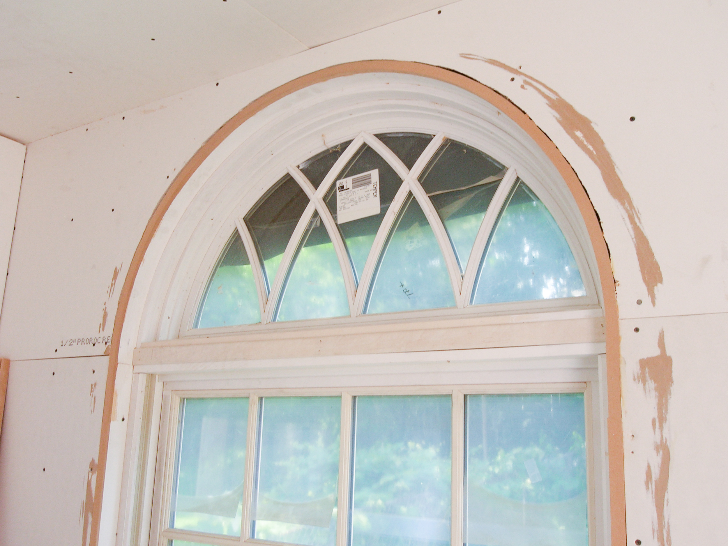First tapered extension jambs were installed so the casing that followed would lie flat on the wall.