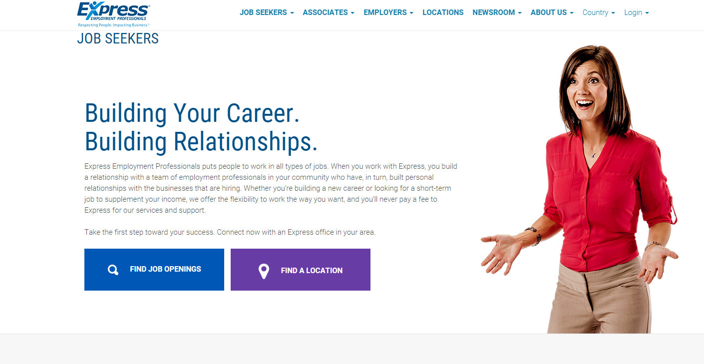 Express Employment Professionals Website